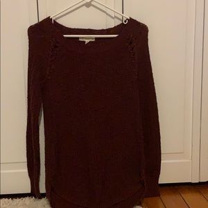 Dark red sweater